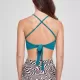 Дамски къс топ в цвят тюркоаз Urban CLassics Ladies Triangle Top, Топове - Hoodstyle.bg