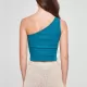 Дамски къс топ в цвят тюркоаз Urban Classics Ladies Cropped Top, Топове - Hoodstyle.bg