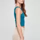 Дамски къс топ в цвят тюркоаз Urban Classics Ladies Cropped Top, Топове - Hoodstyle.bg