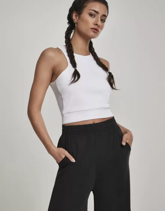 Дамски къс топ Urban Classics в бял цвят, Топове - Hoodstyle.bg