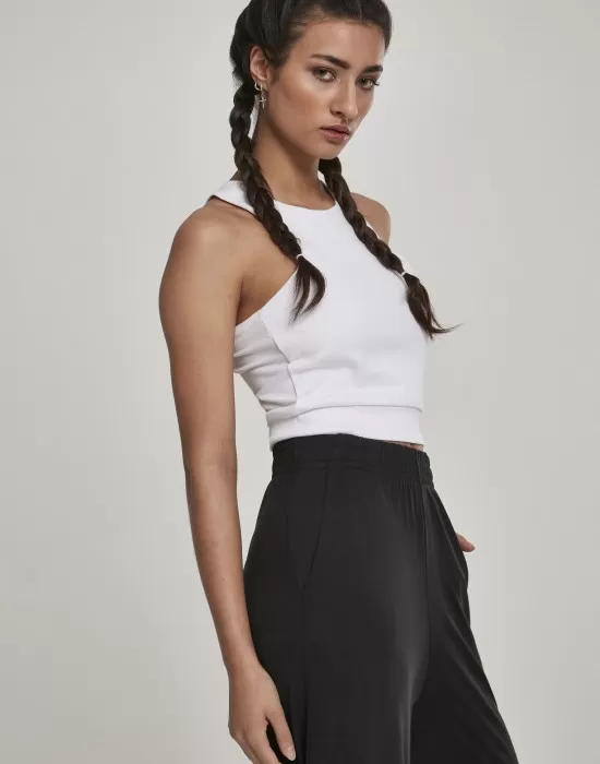 Дамски къс топ Urban Classics в бял цвят, Топове - Hoodstyle.bg