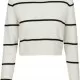 Дамска къса блуза в бяло Urban Classics Ladies Short Striped Sweater, Блузи - Hoodstyle.bg