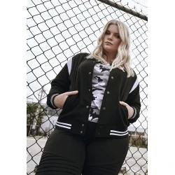 Дамско колежанско яке Urban Classics в черно и бяло