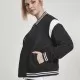 Дамско колежанско яке Urban Classics в черно и бяло, Якета - Hoodstyle.bg