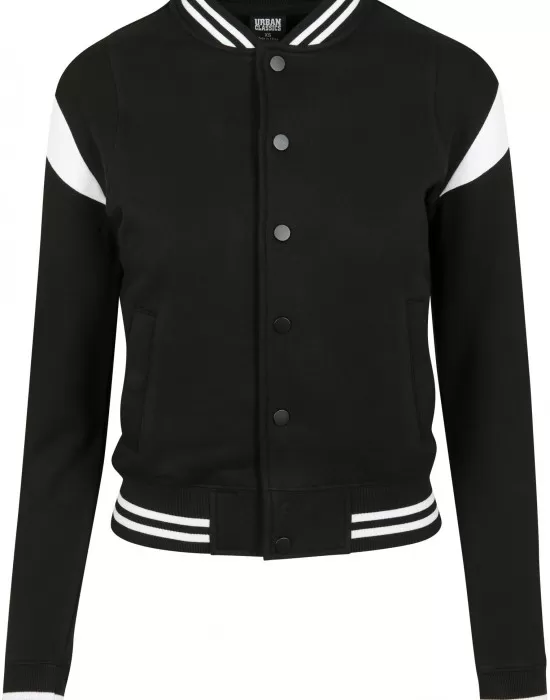 Дамско колежанско яке Urban Classics в черно и бяло, Якета - Hoodstyle.bg