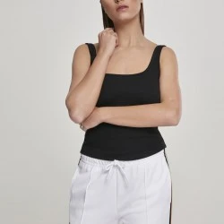 Дамски памучен потник Urban Classics в черен цвят