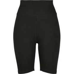 Комплект дамски къси панталони в бяло и черно Urban Classics Ladies High Waist Cycle Shorts 2-Pack
