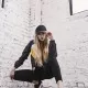 Дамски клин с висока талия Urban Classics в черен цвят, Клинове - Hoodstyle.bg