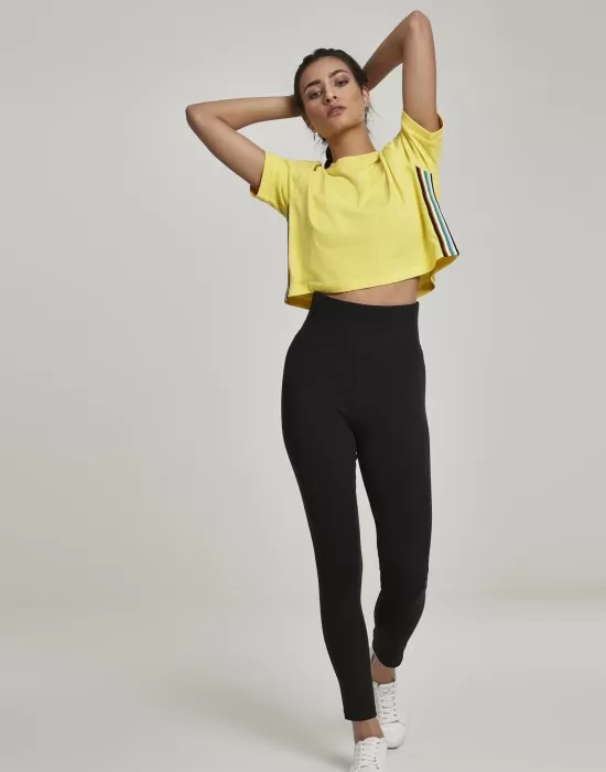 Дамски клин с висока талия Urban Classics в черен цвят, Клинове - Hoodstyle.bg