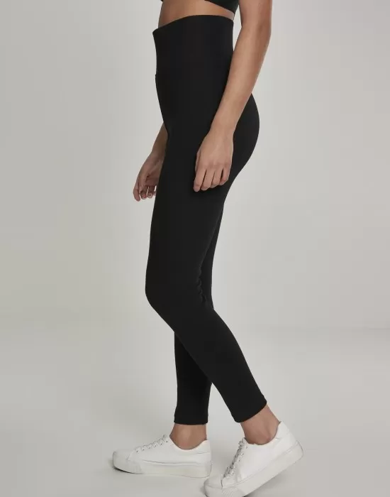 Дамски клин с висока талия Urban Classics в черен цвят, Клинове - Hoodstyle.bg