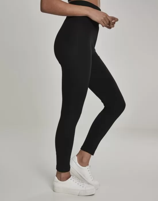 Дамски клин с висока талия Urban Classics в черен цвят, Клинове - Hoodstyle.bg