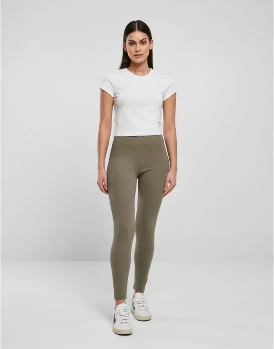 Дамски клин в цвят маслина Urban Classics Ladies High Waist Leggings, Клинове - Hoodstyle.bg