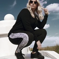 Дамски клин Urban Classics blk/snake в черен цвят