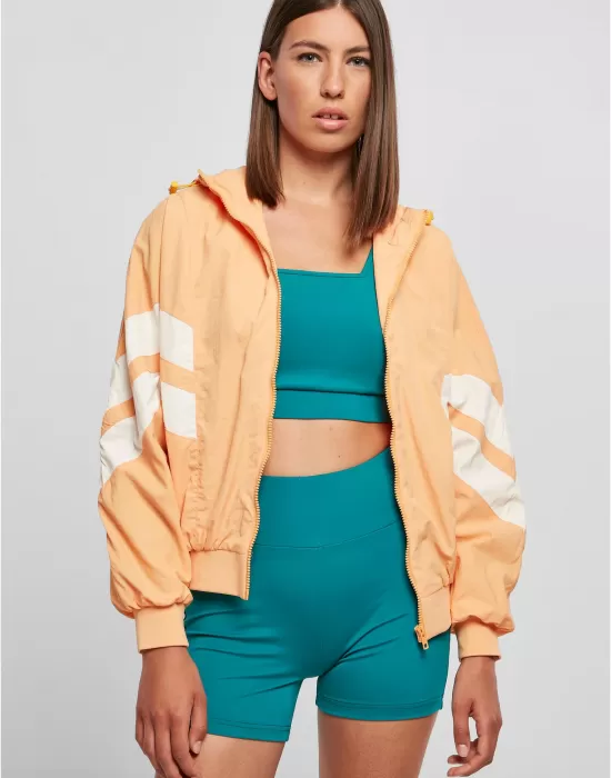 Дамско яке с качулка в светлооранжев цвят Urban Classics Ladies Jacket, Якета - Hoodstyle.bg