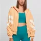 Дамско яке с качулка в светлооранжев цвят Urban Classics Ladies Jacket, Якета - Hoodstyle.bg