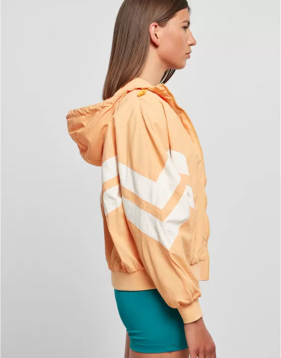 Дамско яке с качулка в светлооранжев цвят Urban Classics Ladies Jacket, Якета - Hoodstyle.bg
