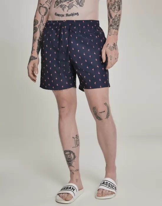 Мъжки плувни шорти Urban Classics Pattern?Swim Shorts flamingo, Къси панталони - Hoodstyle.bg