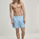 Мъжки плувни шорти Urban Classics Pattern lightblue/ice, Къси панталони - Hoodstyle.bg