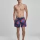 Мъжки плувни шорти Urban Classics  Pattern blue/red, Къси панталони - Hoodstyle.bg
