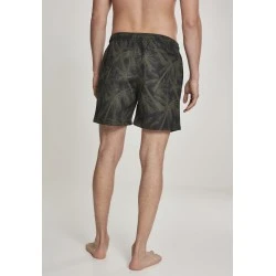 Мъжки плувни шорти Urban Classics Pattern palm/olive