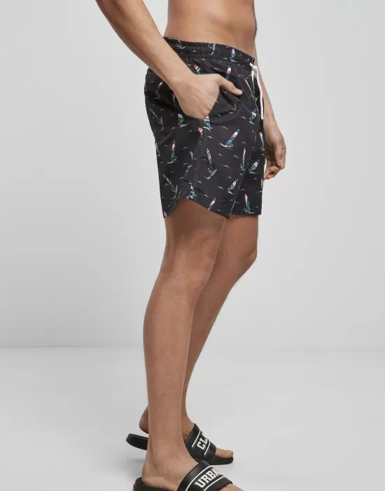 Мъжки плувни шорти Urban Classics Pattern?Swim Shorts surf aop, Къси панталони - Hoodstyle.bg