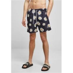 Мъжки плувни шорти в цветен десен Urban Classics Swim Shorts midnightnavydaisy