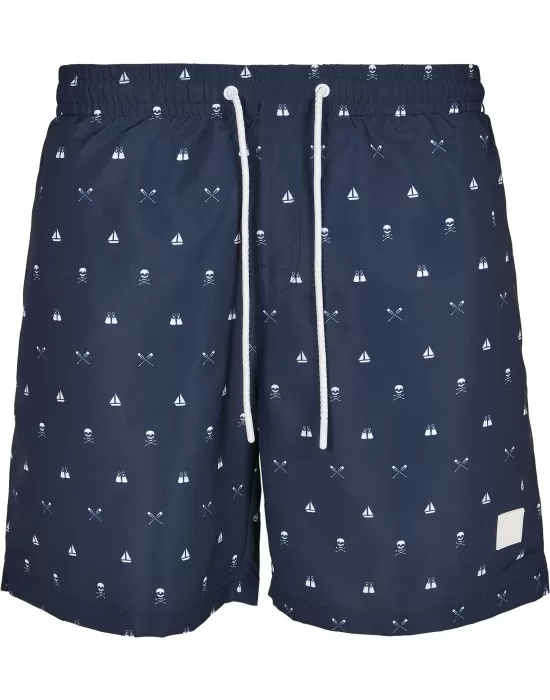 Мъжки плувни шорти Urban Classics Pattern?Swim Shorts skullandyacht aop, Къси панталони - Hoodstyle.bg