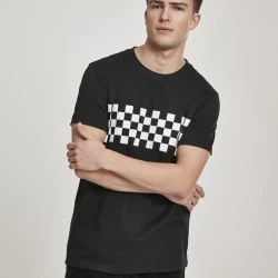 Мъжка черна тениска Urban Classics Check black/white