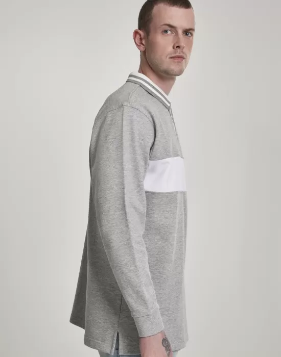 Мъжка риза в сиво Urban Classics Rugby Panel, Ризи - Hoodstyle.bg