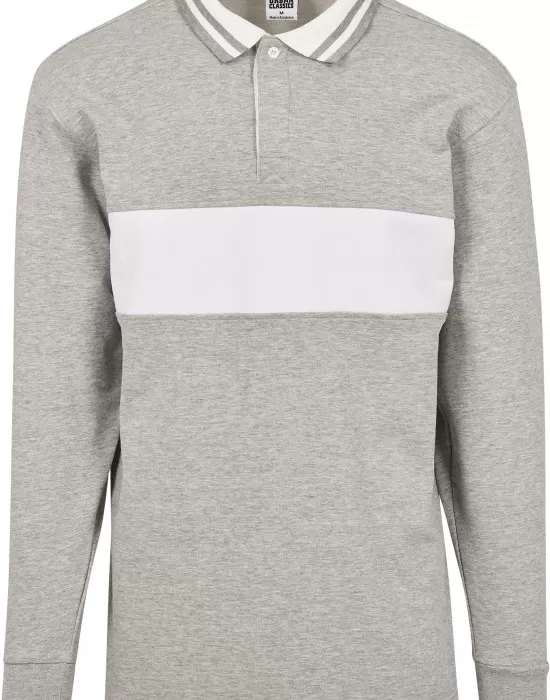 Мъжка риза в сиво Urban Classics Rugby Panel, Ризи - Hoodstyle.bg
