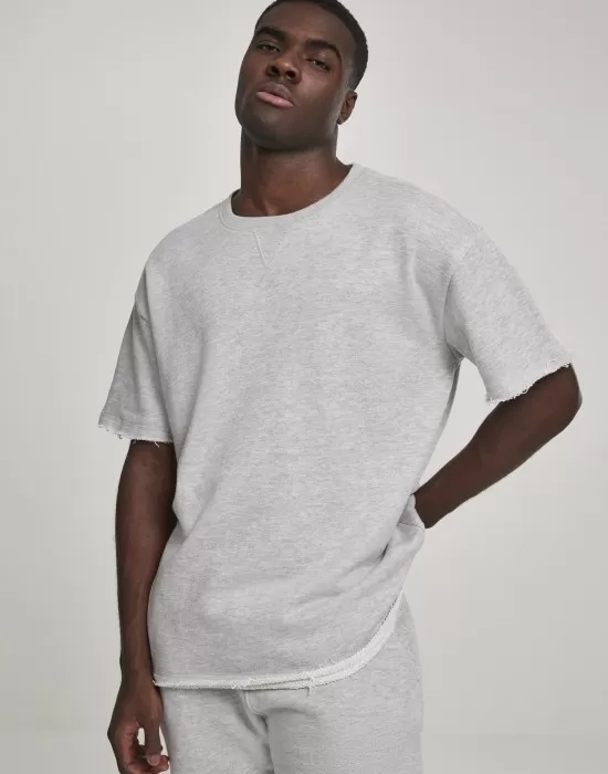 Мъжка сива тениска Urban Classics Herringbone, Тениски - Hoodstyle.bg