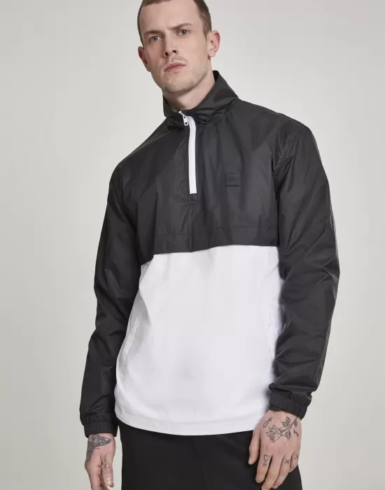 Мъжко яке ветровка Urban Classics blk/wht, Ветровки - Hoodstyle.bg