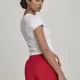 Дамска къса тениска в бял цвят Urban Classics Stretch Jersey Cropped, Тениски - Hoodstyle.bg