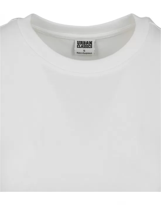 Дамска къса тениска в бял цвят Urban Classics Stretch Jersey Cropped, Тениски - Hoodstyle.bg