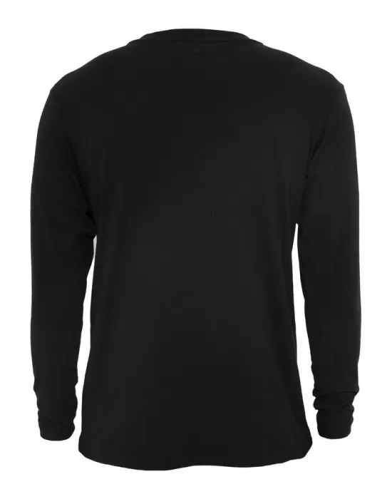 Мъжка памучна блуза с копчета Urban Classics Basic Henley в черно, Блузи - Hoodstyle.bg