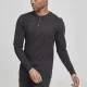 Мъжка памучна блуза с копчета Urban Classics Basic Henley в черно, Блузи - Hoodstyle.bg