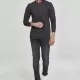 Мъжка памучна блуза с копчета Urban Classics Basic Henley в черно, Блузи - Hoodstyle.bg