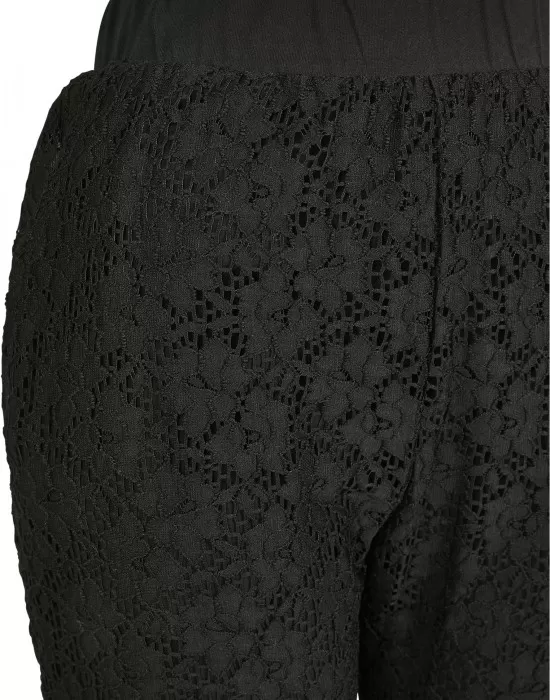 Дамски спортни панталони в черно Urban Classics Ladies Lace Jersey Jog Pants, Панталони - Hoodstyle.bg
