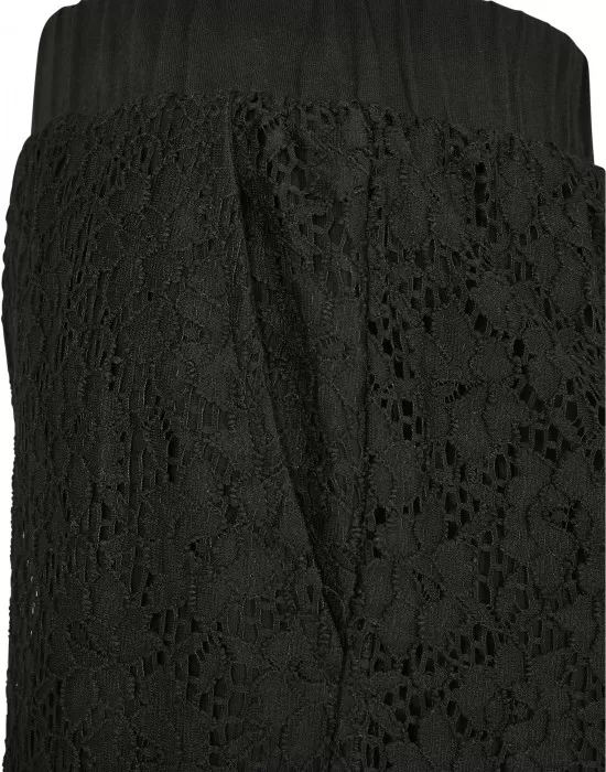 Дамски спортни панталони в черно Urban Classics Ladies Lace Jersey Jog Pants, Панталони - Hoodstyle.bg