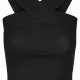 Дамски къс топ Urban Classics в черен цвят, Тениски - Hoodstyle.bg