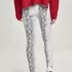 Дамски панталон в бяло Urban Classics Ladies Animal Stretch Twill Skinny Pants, Панталони - Hoodstyle.bg