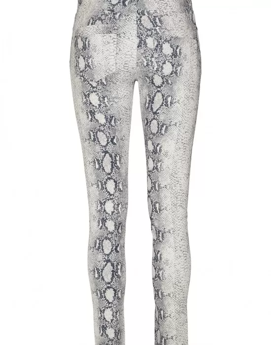 Дамски панталон в бяло Urban Classics Ladies Animal Stretch Twill Skinny Pants, Панталони - Hoodstyle.bg
