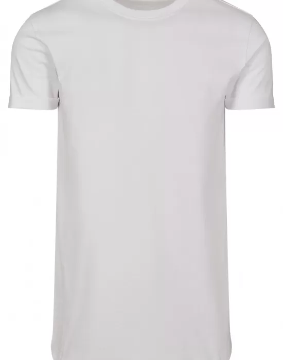 Мъжка тениска в бяло Urban Classics  Short Shaped Turn Up, Тениски - Hoodstyle.bg