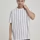 Мъжка тениска в бяло Urban Classics Heavy Oversized AOP Stripe, Тениски - Hoodstyle.bg