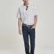 Мъжка тениска в бяло Urban Classics Heavy Oversized AOP Stripe, Тениски - Hoodstyle.bg