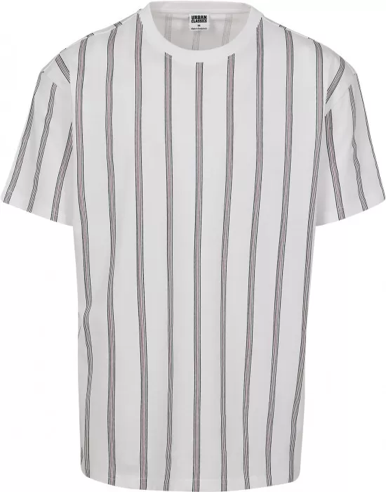 Мъжка тениска в бяло Urban Classics Heavy Oversized AOP Stripe, Тениски - Hoodstyle.bg