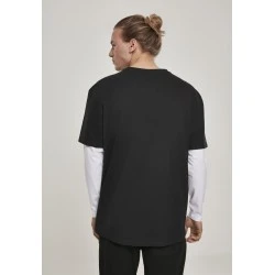 Мъжка тениска с дълги ръкави в черно Urban Classics Double Layer LS