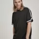 Мъжка тениска в черно Urban Classics Oversized Stripes Mesh, Тениски - Hoodstyle.bg