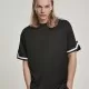Мъжка тениска в черно Urban Classics Oversized Stripes Mesh, Тениски - Hoodstyle.bg