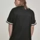 Мъжка тениска в черно Urban Classics Oversized Stripes Mesh, Тениски - Hoodstyle.bg